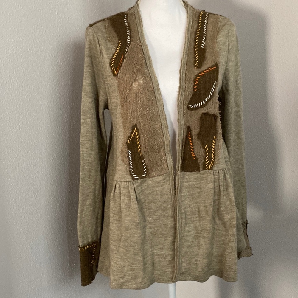 Great fall sweater in soft acrylic and nylon. Hamd wash.